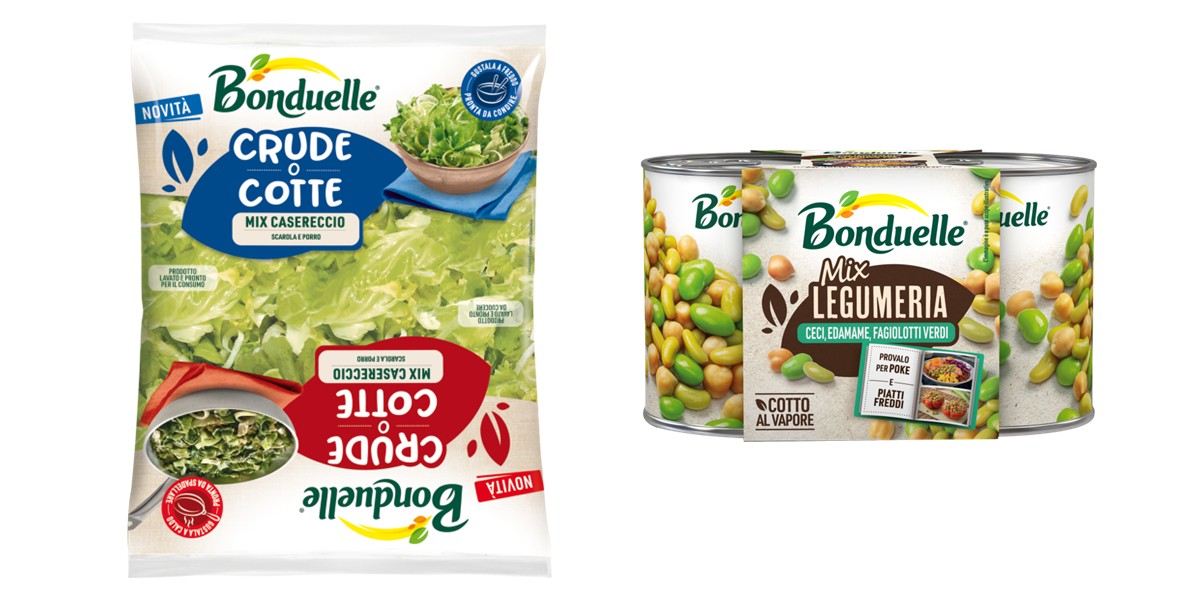 Bonduelle presenta due novità: la gamma “Crude o Cotte” e il sub-brand Legumeria